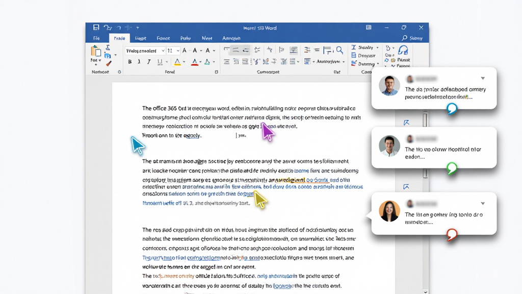 һ��չʾ Office 365 ʵʱЭ����ͼƬ��������һ�ݴ򿪵� Word �ĵ����ĵ�����������ͬ��ɫ�Ĺ�����ڱ༭��ͬ���䣬�ĵ��Ҳ����������ݣ���������ʾͷ������֣�����Ϊ����չʾ�����Ϊ�ִ��칫����дʵ���ϸ���Ϲ������˸Ч����������������Ӱ������Ϊ���� 4K���ɾ��������޶���Ԫ�ء�