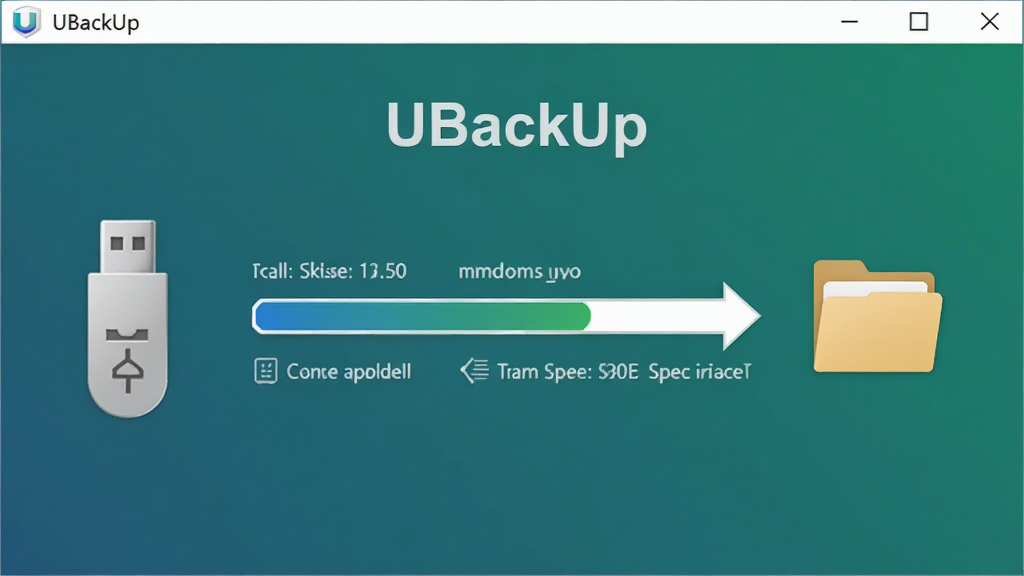 U�̱��ݹ��ߣ�UBackUp��һ�����ݹ���չʾͼ����������Ϊ��������������ִ�еı��ݽ����������U��ͼ��ָ���Ҳ��ļ���ͼ�꣬�м��м�ͷ��ʾ�������򣬲��ּ��ֱ�ۣ����Ƽ���Լ��ϸ�ڰ����ļ�����ͳ�ƺʹ����ٶ���ʾ�����������ɾ����޶���Ԫ��