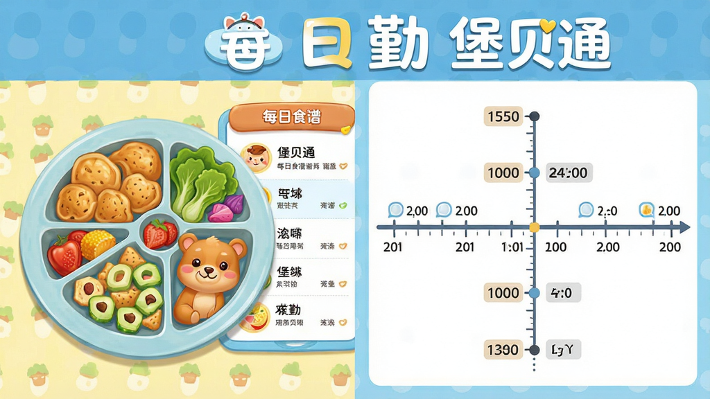һ�ű���ͨÿ��ʳ���뿼�ڹ���չʾͼ��������÷������֣������ʾɫ�ʷḻ�Ķ�ͯ������ʳ���б����Ҳ���ʾ���ڴ�ʱ���ߣ������С�����ͨ�����ֱ�ʶ�����ͨ�ɰ���ϸ����ʳ����ƾ�ϸ��ʱ����̶����������������ɾ����޶���Ԫ��