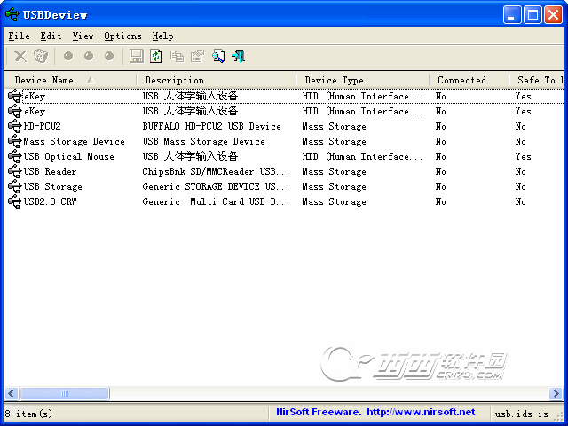 USBDeview(U盘设备管理工具)截图