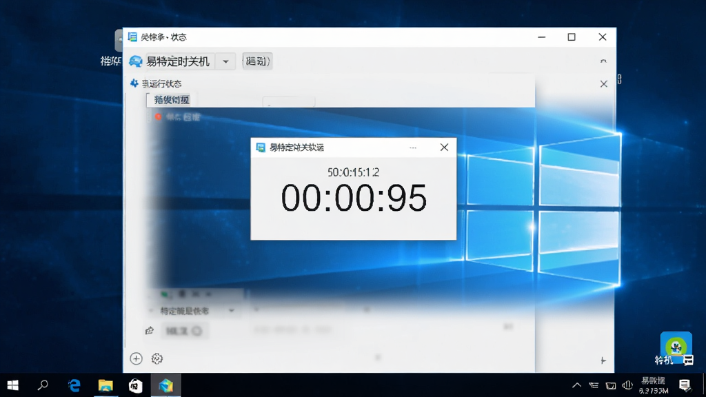 ���ض�ʱ�ػ���������״̬��ͼ����������ʾ�����������Windows�����������½�ϵͳ����������ͼ�꣬��Ļ�����е���ʱ�����������岼������������࣬�����������ɾ��޶���Ԫ��