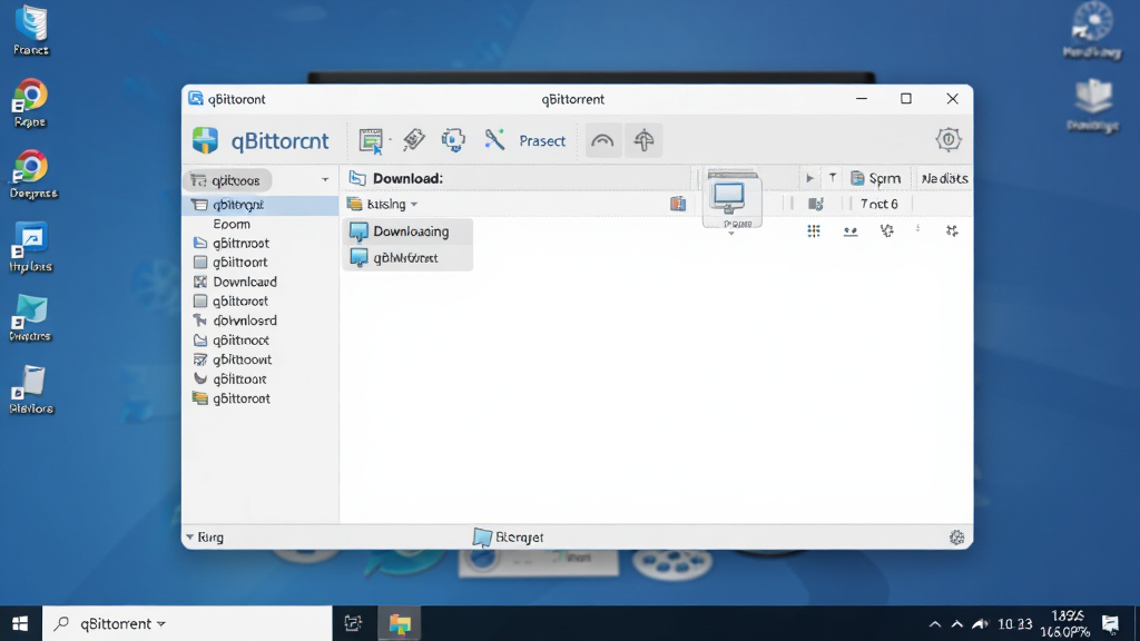 һ��qBittorrent�����������ͼ����ͼƬ�����������Ǽ������������б����ڣ����Ϊ���ർ�����������в˵��͹��������������ǳɫ���⣬����ɾ����࣬���ڱ�������ʾ��qBittorrent������������Ϊ��ͨ�������棬���дʵ���������ʸ��壬�޶���Ԫ��