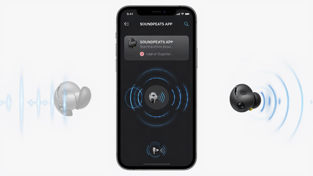 һ��չʾSOUNDPEATS APP���Ҷ������ܵ�ͼƬ������Ϊ�ֻ���Ļ��ʾ���Ҷ�������Ͷ�����������������Ϊ�ֻ����У���Ļ��չʾ����λ����ʾ�ͷ������ƣ��Ű�Ϊ���нṹ�����Ϊ�ִ��Ƽ���UI���ϸ�ڰ���������ɢ�����Ͷ���ͼ�꣬���ʸ���ɾ��޶���Ԫ��
