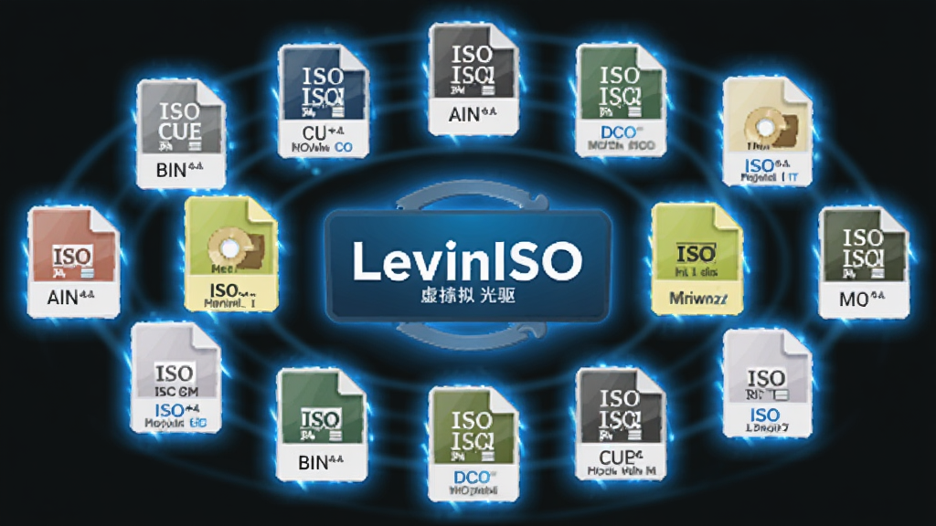 LevinISO ����������ʽ֧��ʾ��ͼ������Ϊ�����ͬ��ʽ�ľ����ļ�ͼ��Χ������Logo���У����ֳ�Բ�η���״���Ű�����ͻ�������Ϊ��ƽ����ƣ�ϸ�ڰ���ISO��BIN��CUE�����ֱ�ǩ����ɫ����Ч���������������ɾ����޶���Ԫ��
