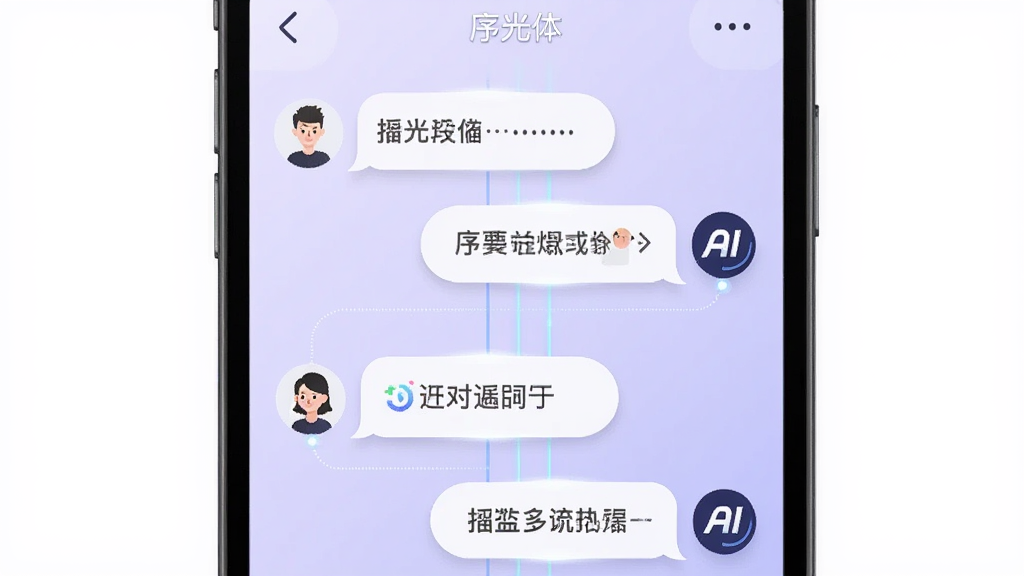 �ֻ���Ļ����ʾ������塱���ֶԻ����棬�Ի������������У����û�ͷ���AIͷ�񣬱���Ϊ����ɫ���䣬���������������߽��Ի����ݴ��������Ϊ��Լ�Ƽ��廭��ϸ�ڰ���Բ�����ݡ���͹�Ч���������֣����ʸɾ����޶���Ԫ��