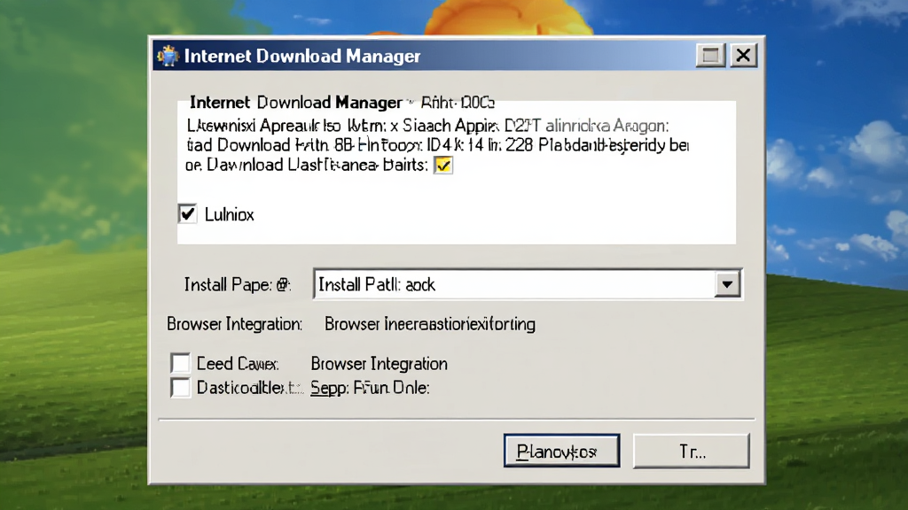 һ��չʾInternet Download Manager��װ�򵼽���Ľ�ͼ���ͼƬ������Ϊ��װ�Ի��򣬲���Ϊ���д��ڣ��Ű��࣬���ΪWindows���䰲װ���棬ϸ�ڰ�������Э�鹴ѡ����װ·��ѡ�����������ѡ���������������ɾ����޶���Ԫ��