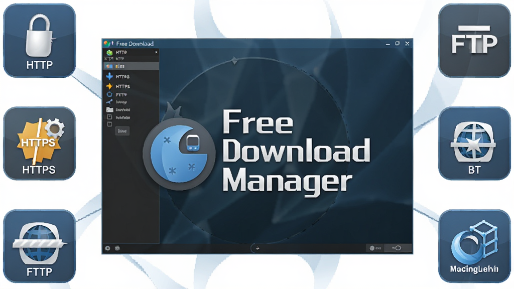 Free Download ManagerЭ��֧�ֹ���չʾͼ�������а���HTTP��HTTPS��FTP��BT���ӡ��������ӵ�ͼ�껷��������������Χ������������ʾ��Free Download Manager����־�����ֶԳƣ����Ƽ�����ϸ�ڷḻ�������������ɾ��޶���Ԫ��