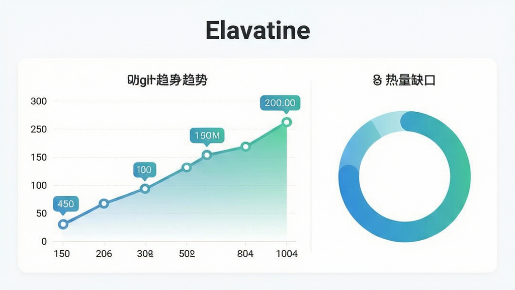 ����Ϊ Elavatine Ӧ�õļ�֬����׷��ҳ�棬����������ʾ������������ͼ������ȱ�ڻ���ͼ������Ϊ���½ṹ���Ϸ������·�ͼ�����Ű����룬ͼ����ɫ�����̽���Ϊ�������Ϊ��ˬ�����磬����Ϊ���ף�ϸ�ڰ������߽ڵ�Բ�㡢������̶ȡ����ݱ�ǩ���������ʸ��壬�ɾ����޶���Ԫ��