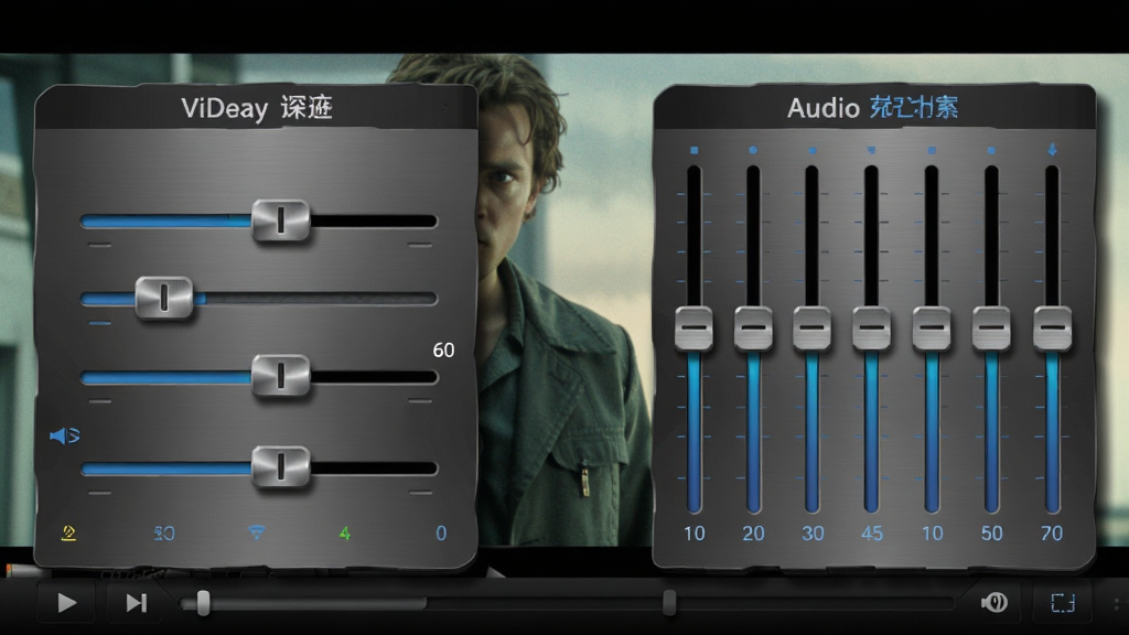 SMPlayer����Ƶ�����������Ƶ��������岢����ʾ���������Ƶ���ڻ��飬�Ҳ�����ƵƵ�λ��飬�����ǲ����еĵ�Ӱ���档����Ϊ���ҶԳƣ����Ϊ�Ƽ��У�ϸ�ڰ�����������ʸС���ֵ��ʾ�������Ӱ������Ϊ���壬�ɾ��޶���Ԫ�ء�