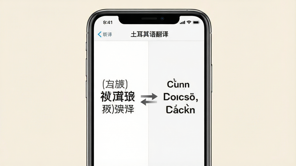 �����������һ�������ֻ�����Ļ��ʾ���������﷭�롱Ӧ�õ�˫������棬���Ϊ�������֣��Ҳ�Ϊ�����������֣��м���˫���ͷ���ӣ�����Ϊ��͵��װ�ɫ������Լ����ϸ�����������ʸ��壬�ɾ��޶���Ԫ��