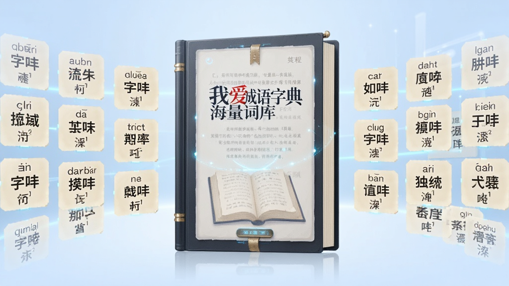 �Ұ������ֵ亣���ʿ�չʾͼ��������һ���޴�ĵ��Ӵʵ䴣�������룬���ܻ�������������ĳ��￨Ƭ����Ƭ��д�и�������ƴ������������͵�ǳ��ɫ���䣬���Ƽ������������ϣ������������ɾ�������Ԫ��
