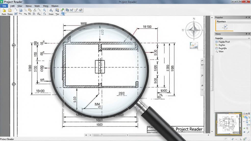һ��չʾ Project Reader �������Ź��ܵ�ͼƬ������Ϊ������һ�Ź���ͼֽ���Ŵ���ʾϸ�ڱ�ע���򣬲���Ϊȫ��ͼֽ������½����Ե���ͼ���Ű�Ϊ��ͼ�ҹ����������Ϊרҵ���̷磬ϸ�ڰ����ߴ��ע�ߡ��Ŵ�Ч������������