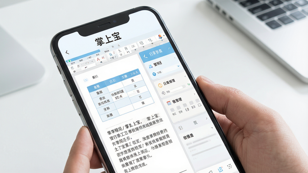 ���ϱ��ƶ��칫���棬�ֻ���Ļչʾ�ĵ��༭ҳ�����ճ̹�����壬��Ļ����ʾ������������ݣ�������