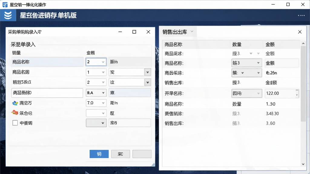 �ɹ�����һ�廯�������棬��������ʾ�ǿ���ѽ����� ������Ĳɹ���¼�봰�ڣ��Ա������۳����б����������ҷ��������������ϸ�ڰ�����Ʒ���ơ������������ֶΣ������������޶���Ԫ��