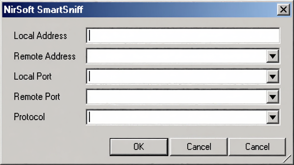 һ��չʾ NirSoft SmartSniff ����������������ʾ��ͼ����������һ�����ڣ�����Ϊ 