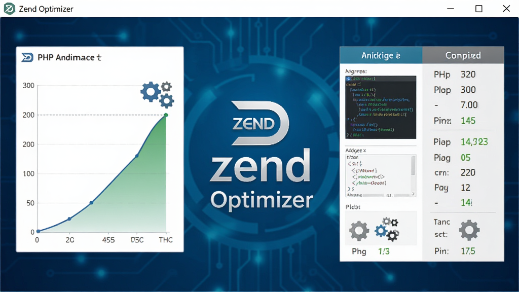 Zend Optimizer ����������Ԥ��ͼ����������չʾ������־�����ơ�Zend Optimizer��������Ϊ����ɫ�Ƽ�����������Ϊ�����������沼�֣������� PHP ������������ͼ���Ҳ������Ż�ǰ��ĶԱ�������壬������ñ�ƽ�� UI ��ƣ�ϸ�ڰ�������Ƭ�������ͼ�꣬��������������ɾ����޶���Ԫ��