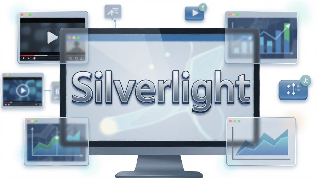 һ��չʾ Microsoft Silverlight ������������ֲ廭������Ϊ������Ļ��������������ɫ���塰Silverlight����־����Ļ��Χ������Ƶ���Ŵ��ڡ���̬ͼ���ͽ�����ťͼ�꣬���ֲ������ķ���״��ͼ�����Ϊ�ִ��Ƽ��б�ƽ����ƣ�ϸ�ڰ�����͸�������ʸ��������͹��Σ����ʸ��壬����ɾ����޶���Ԫ��