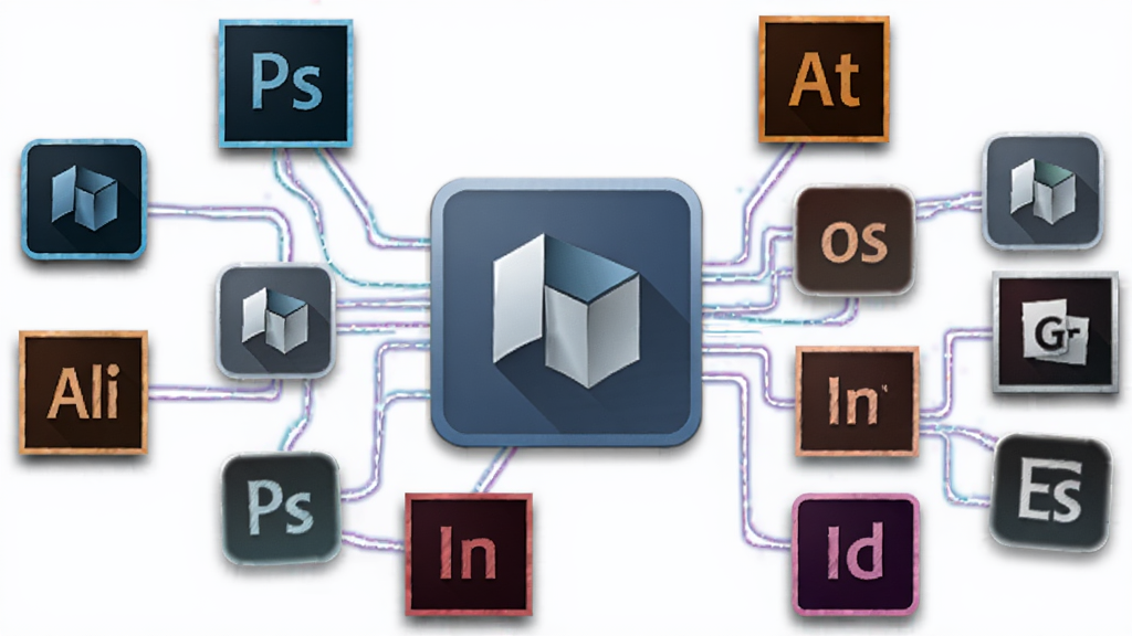 һ��չʾ Adobe Bridge CS4 �� Adobe ��������������ϵ�ĸ���ͼ������������ Bridge ����ͼ�꣬��Χ������ Photoshop��Illustrator��InDesign ������ͼ�꣬ͼ��֮���÷����������ӣ�����������ͨ��Э����������Ϊ�Ƽ�������ͼ����ƣ���ɫ����ɫ����ɫ����Ϊ����ϸ�ڰ���ͼ����Ӱ�����ӹ��ߣ������������ɾ����޶���Ԫ�ء�