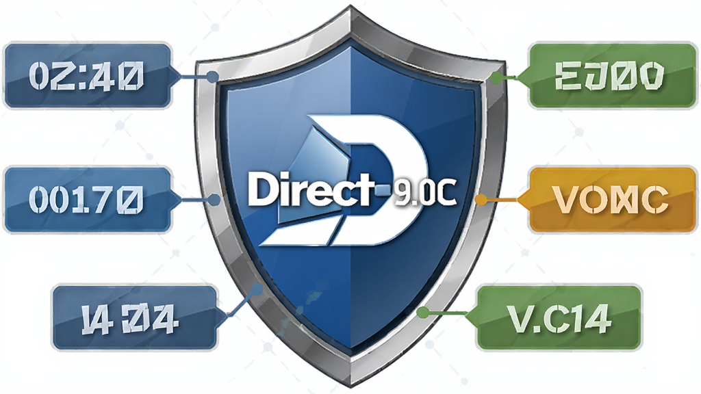 һ��չʾ DirectX 9.0C �汾�����ȶ��Ե�ͼƬ��������һ��������״������ DirectX ��־����Χ�ж���汾�ű�ǩ������Ϊ���ƾ��У����ȫ�ɿ��У�ϸ���϶��ƴ��й��󣬻��������ɾ����޶���Ԫ��