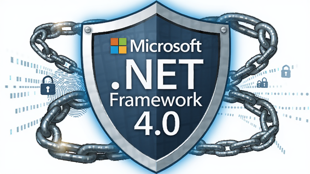 ��������Ϊ������״�İ�ȫͼ�꣬��������д�С�Microsoft .NET Framework 4.0������Χ����������������������Ϊ������д�����Ϊ��ȫ����廭��ϸ�ڰ���ָ�ơ����ܷ�������ɫ���Σ����������ɾ����޶���Ԫ��