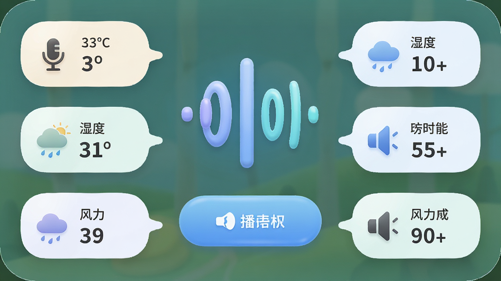׼ʱ����Ԥ��������������չʾ����������Ϊ������̬ͼ���벥����ť����Χ�����¶ȡ�ʪ�ȡ����������ݱ�ǩ�����Ϊ���Բ����ƣ�ϸ�ڰ�����˷������ȷ��ţ����ʸ��壬�ɾ��޶���Ԫ��