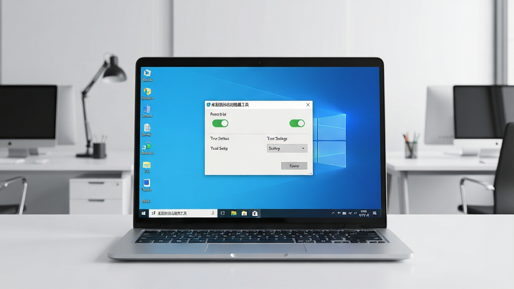 һ�Ÿɾ���Windows�������棬�������������һ̨�򿪵ıʼǱ����ԣ���Ļ��ʾ��������棬������ֻ��һ����Ϊ������ͼ���Զ����ع��ߡ���С���������ڣ�������չʾ�����ؿ����붨ʱ���ã������Ǽ�Լ���ִ��칫����������ͻ�������־��У����дʵ�Ƽ��У�ϸ�����������ʸ��壬�ɾ����޶���Ԫ�ء�