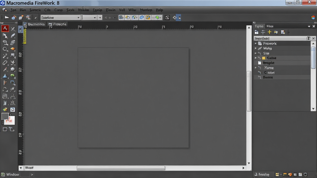 �����������ͼ��չʾ Macromedia Fireworks 8 �� Windows ϵͳ�µ���������������๤�������м仭�������Ҳ�������������ɼ������岼�ֽ���רҵ�����ɫ�����棬���������ɾ����޶���Ԫ��