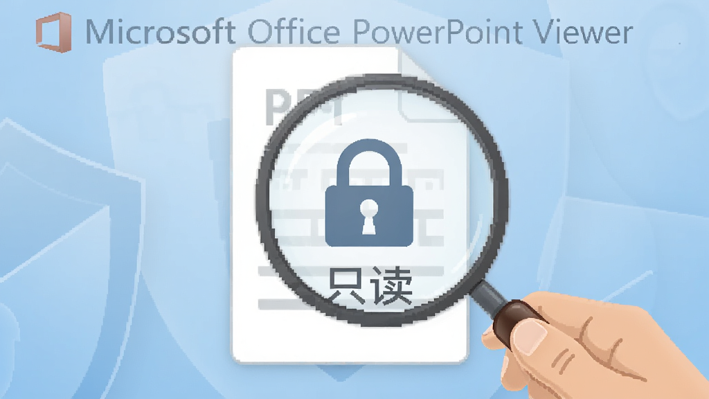 һ������ Microsoft Office PowerPoint Viewer ��ȫֻ��ģʽ��ʾ��ͼ��������һֻ�����ŷŴ󾵲鿴һ�ݴ�������ͼ���PPT�ļ�������Ϊǳ��ɫ���䣬���Ϊ����ȫ�磬ϸ�ڰ�����ͼ���