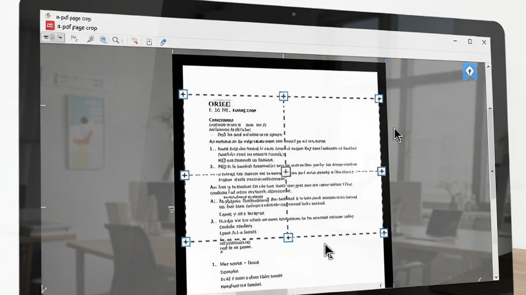 һ����Ϊa-pdf page crop���������ڲü�һ��ɨ���PDF��ͬ�����������ǵ�����Ļ�ϵ��������棬��������ʾ�Ŵ��к�ɫ�߿���ĵ�ҳ�棬һ�����߲ü�������׼�ؿ�ס�������򣬷����дʵ�ĿƼ��칫������ϸ�ڰ�����Ļ���⡢���ָ�롢�����Ĳü����Ƶ㣬���ʸ��壬�ɾ����޶���Ԫ��