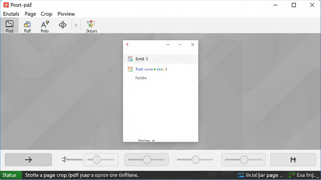 a-pdf page crop������������д�����������Ǽ����������ڣ�����Ϊ�����˵���������Ԥ�������ײ�������ť�����Ϊ����������Ʒ��ϸ�ڰ���������ͼ�ꡢֱ�۵Ļ��顢״̬����ʾ���֣����ʸ��壬�ɾ����޶���Ԫ��