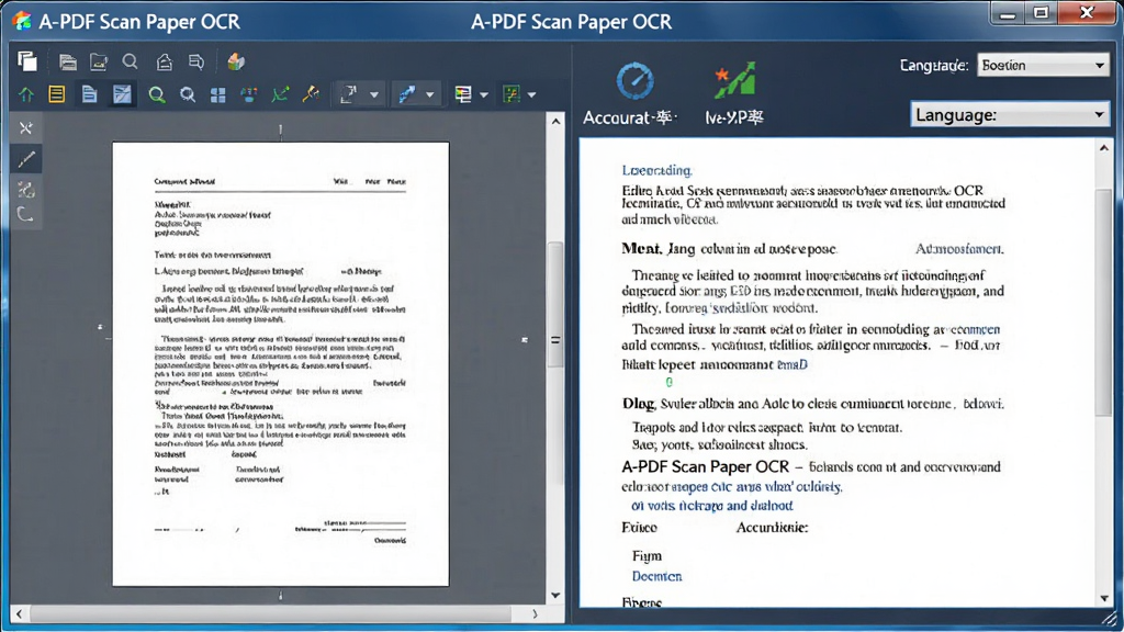 һ��չʾA-PDF Scan Paper OCR����ʶ���ܵ�ͼƬ������Ϊ����������ɨ�����ʶ����ı��ĶԱȴ��ڣ��������ҷ��������Ϊֽ���ĵ�ɨ��ͼ���Ҳ�Ϊ�ɱ༭���������Ű����룬���Ϊ�Ƽ��칫���ϸ�ڰ���ʶ��׼ȷ�ʱ�ʶ������ѡ�������˵������ʸ��壬�ɾ����޶���Ԫ��