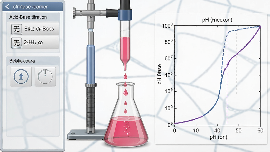 acid-base titration������̬ģ����棬����Ϊ���ڵ�Һ�ĵζ�����׶��ƿ���������Ϊ��������Ҳ�ΪpH����ͼ���Ű����룬���дʵ��ѧ�磬ϸ�ڰ���Һ�����䡢��ɫ����ɫ��ۺ졢�������������������ɾ��޶���Ԫ��