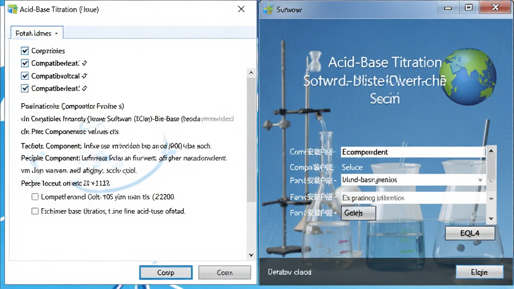 acid-base titration������װ����������ý��棬����ΪWindows���Դ����������������棬�������ҷ������Ű����������̳̽�ͼ�磬ϸ�ڰ�������ģʽ��ѡ�����������ʾ����װ·��ѡ�񣬻��ʸɾ��޶���Ԫ��