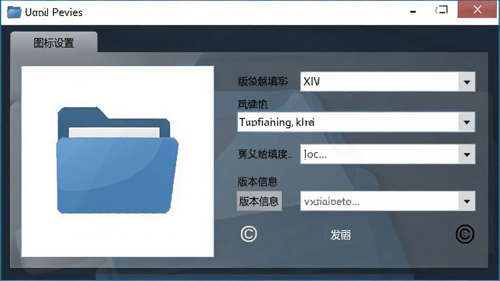 Advanced BAT to EXE Converter ��ͼ���滻��汾��Ϣ��д���棬������ͼ��Ԥ�����������������������Ϊ���½ṹ���Ű�����ʾ��ͼ�����á��롰�汾��Ϣ����ǩ�����Ϊ�������磬ϸ�ڰ����ļ���ͼ�ꡢ�ı���������Ȩ���ţ����ʸ��壬����ɾ����޶���Ԫ��