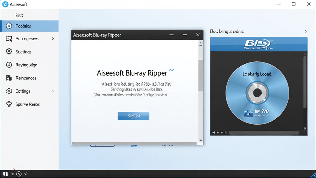 ����������չʾ������������Aiseesoft Blu-ray Ripper�Ļ�ӭ���ڣ����Ϊ���ܵ��������Ҳ�Ϊ������̼������򣬱���Ϊ�ɾ���ǳɫ���䣬����Ԫ�������ɼ���������ִ������������������޶���װ��Ԫ��