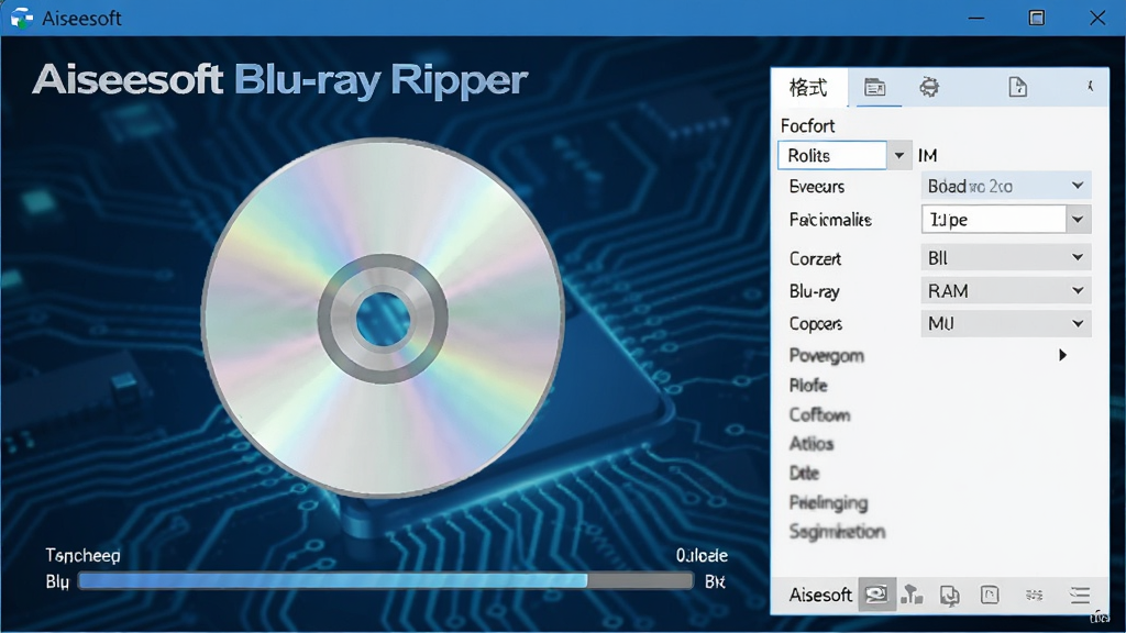 Aiseesoft Blu-ray Ripper�����������ڶ�ȡ������̣���Ļ����ʾ����ͼ��ͽ��������Ա��и�ʽѡ��˵�������Ϊ����ɫ�Ƽ��з�񣬻���ɾ����࣬ͻ���������ơ�Aiseesoft Blu-ray Ripper�������ʸ��壬������Ԫ��