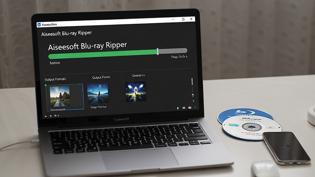 Aiseesoft Blu-ray Ripper�ڱʼǱ����������еĳ�������Ļ��ʾת���������������ʽѡ��Ա߷���������̺��ֻ����������࣬������ͣ�������дʵ��ͻ���������ơ�Aiseesoft Blu-ray Ripper��������������������Ԫ��