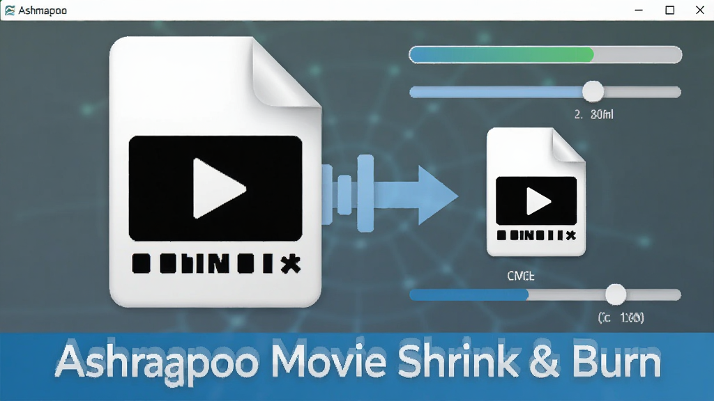 һ��չʾ Ashampoo Movie Shrink & Burn ������Ƶѹ�����ܵ�ͼƬ��������һ���޴����Ƶ�ļ�ͼ�����ڱ�ѹ����һ��С�ɵ��ļ�ͼ�꣬��Χ�н������Ͳ������ڻ��飬����������������ʽ�����ڻ����·�������ִ��Ƽ��У������������ɾ��޶���Ԫ��