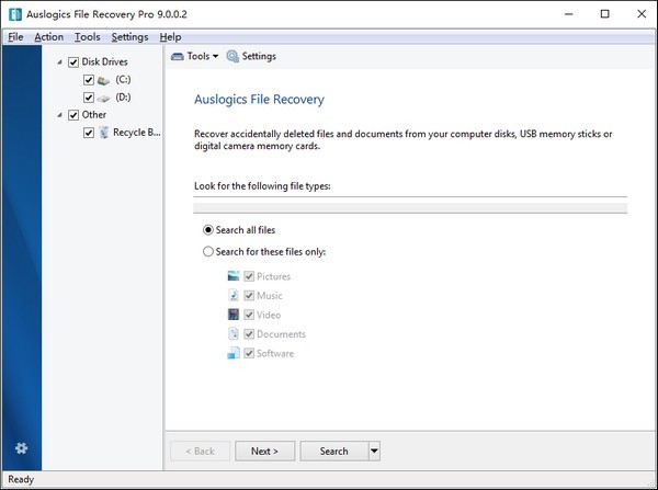 auslogics file recovery �ָ�ɨ�����