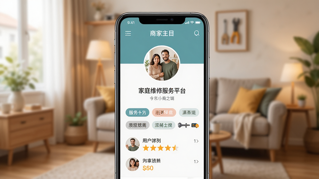 һ��չʾ��ͥά�޷���ƽ̨(�̼Ҷ�)�̼���ҳ��ͼƬ���ֻ���Ļ��ʾ����ͷ�񡢷����ǩ���û������Ǽ�����������ܰ�ļҾӻ����黯ͼ������׺���ǿ�������������޶���װ��