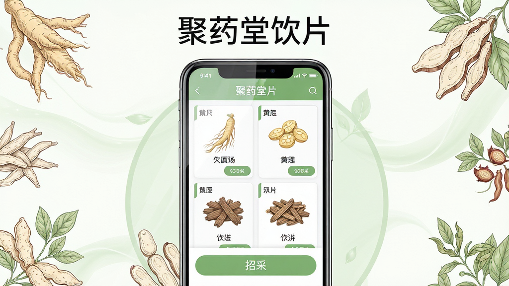 ����Ϊһ�������ֻ�����Ļ����ʾ��ҩ����ƬApp����ҩ��Ƭ�ɹ����棬�����˲Ρ����ε���Ƭ��Ƭ���вɰ�ť������Ϊ�ֻ����У���Χ���Ƶ�������ҩ�Ĳ廭Ԫ�أ��Ű��࣬�Ϸ����׷����������ơ���ҩ����Ƭ�������Ϊ����ҽ�ƽ����磬��ǳ�̺Ͱ�ɫΪ��ɫ����ϸ�����ֻ���Ļ����΢���⣬ҩ�Ĳ廭����ϸ�壻���ʸ��壬�ɾ����޶���Ԫ��