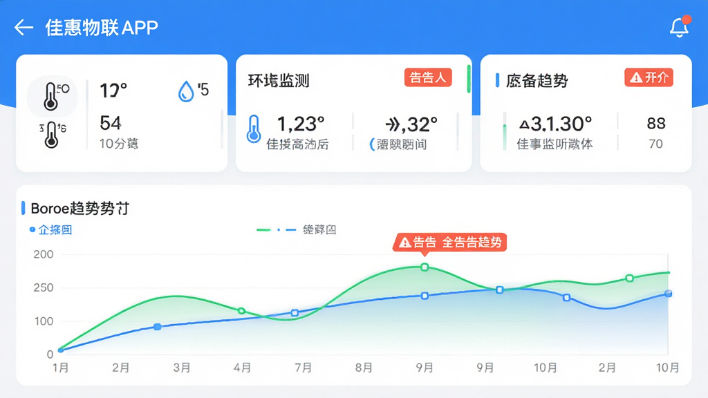 ����Ϊ�ѻ�����APP����չʾʵʱ����������ݣ�����Ϊ���·������Ϸ�Ϊ���ݿ�Ƭ�·�Ϊ��������ͼ���Ű����룬���Ϊ���¼�Լ���ƶ�Ӧ��UI���ϸ�ڰ����¶�ʪ��ͼ�ꡢ��ɫ����ɫ�������ߡ��澯��ʾ��ǩ�����ʸ���ɾ��޶���Ԫ��