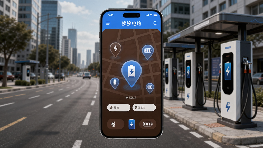 ����������һ�������ֻ�����Ļ����ʾ���ɿ�������App�������棬����������Ŀ�Ļ���վ��ͼ��Ǻ͵��ͼ�꣬�����ǳ��е�·�뻻��վ��ʵ���ںϣ�����ɫ�����ɿ�����ɫ�ͿƼ���Ϊ����������ִ���ϸ�����������ʸ��壬�ɾ��޶���Ԫ��
