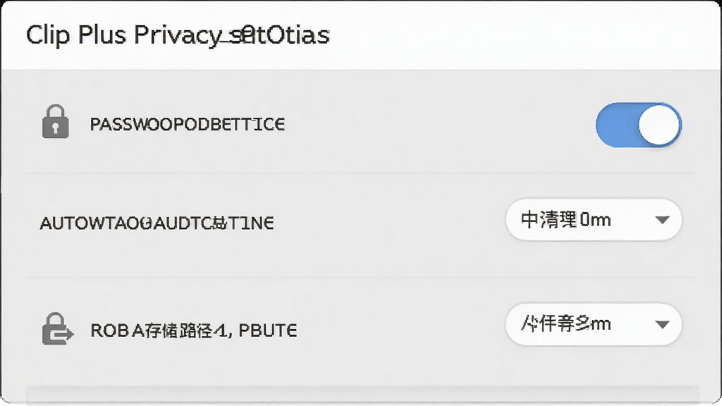 һ��չʾClip Plus��˽����ѡ���ͼƬ����������һ��������壬�������뱣�����ء��Զ�����ʱ��ѡ�񡢱��ش洢·����ѡ�������Ϊǳ��ɫ����磬ϸ�ڰ�������ͼ��������˵��������������ɾ����޶���Ԫ��