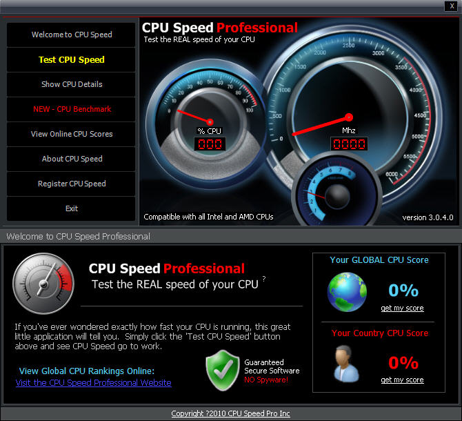 CPU Speed Professional(CPU�ٶ�רҵ��)��ͼ