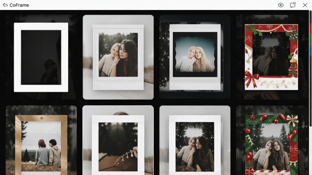 CoFrame�����е����ģ��ѡ����棬�����Ƕ����ͬ������Ƭ�������ͼ���У�����Ϊ����״���Ű����룬����������գ�ϸ��չʾ����ױߡ����������úͽ���������򣬻��ʸ��壬�ɾ����޶���Ԫ��