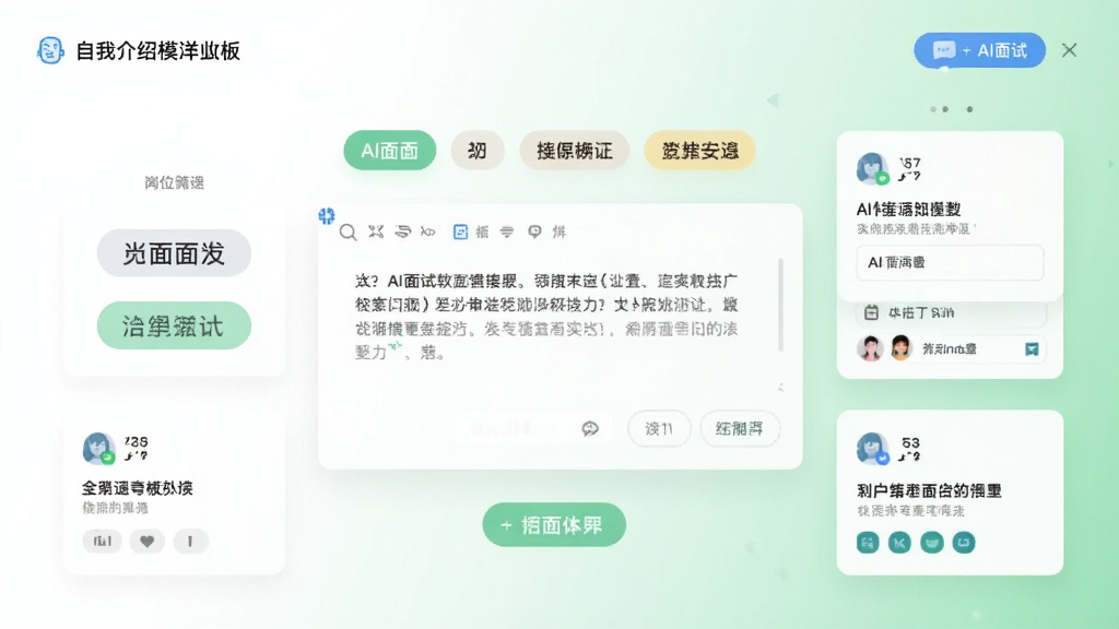 ����չʾ��AI���ԡ����������ҽ���ģ��ҳ�棬����Ϊ�ɱ༭���ı�����Χ���Ʋ�ͬ��λ��ǩ��ʾ����Ƭ������Ϊ��ɫ��ǳ��ɫ���䣬������¼�࣬����ģ�黯��ϸ�ڰ���������ʽ��ͼ��Ͱ�ť�������������ɾ��޶���Ԫ�ء�