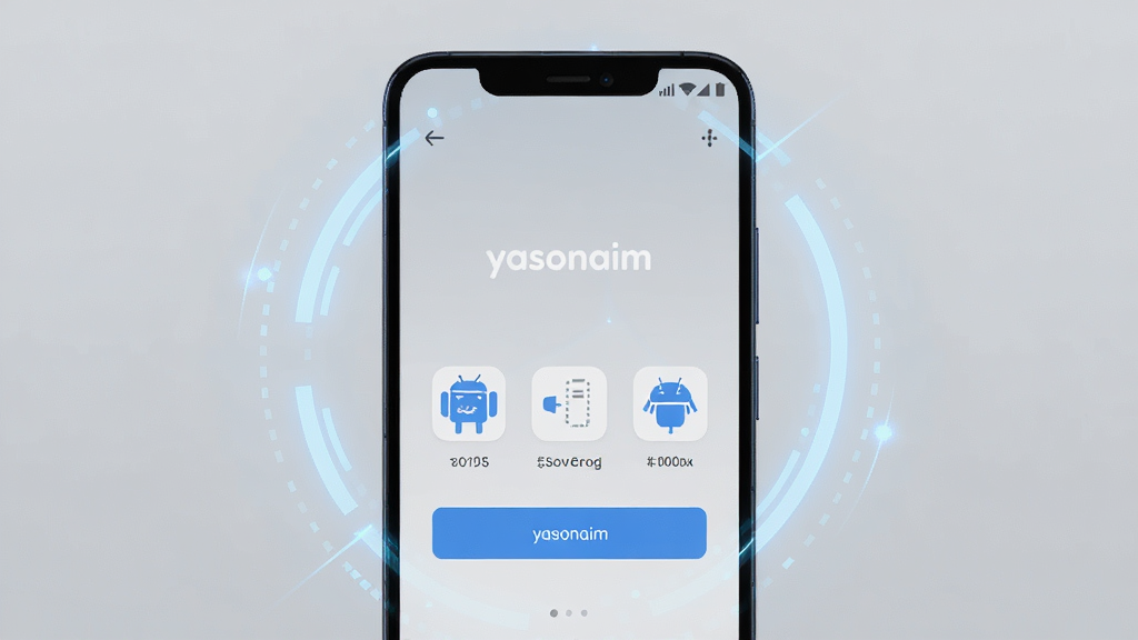 һ��չʾ��׿�ֻ���Ļ��ͼƬ����Ļ������ʾ��yasonaim�������������棬������Ƽ�࣬��������ͼ��Ͱ�ť���ֻ���Χ��һЩ��͵ĿƼ��й�Ч������Ϊǳ��ɫ��������ɾ���Լ�������������޶���Ԫ�ء�