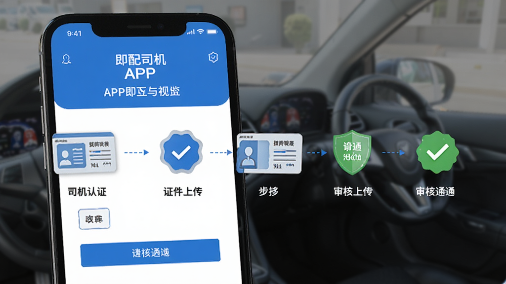 �����Ǽ���˾��APP˾����֤ҳ����֤���ϴ����棬���ֲ����ֻ���Ļ��д��֤��ͼ����ϣ��Ű��Բ������̺������У����������磬ϸ�ڰ�����ʻ֤ͼ�ꡢ���ͨ����ʶ����ɫ��ɫ�������ʸ���ɾ��޶���Ԫ��