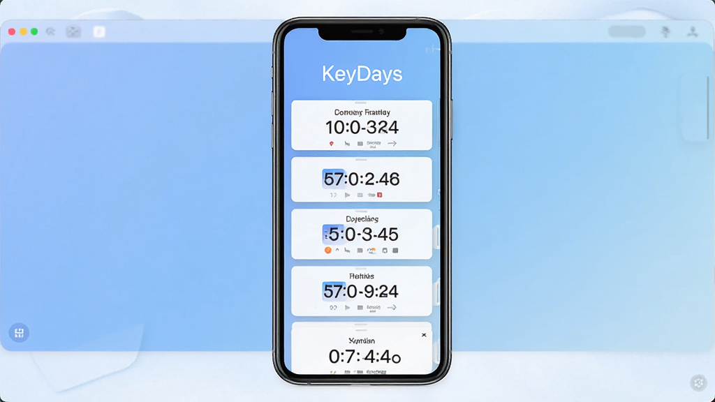 KeyDays����������ȫ��չʾ������Ϊ����ʱ��Ƭ�б����Ϸ���ʾ��������